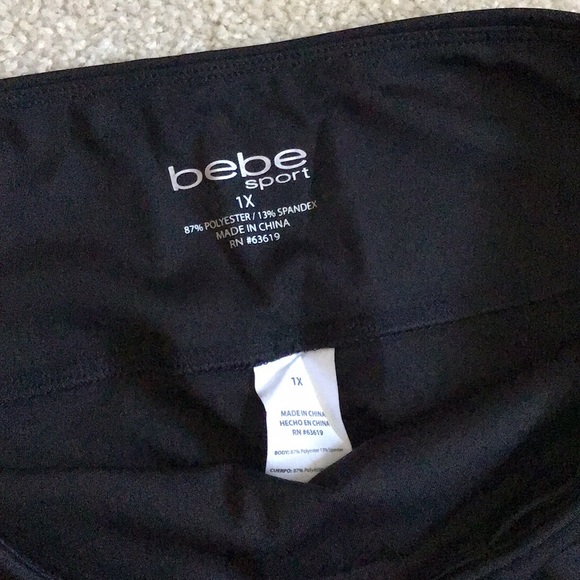 SOLD - Bebe Sport Rhinestud Logo Black Legging - NWT - Picture 4 of 12